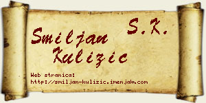 Smiljan Kulizić vizit kartica
